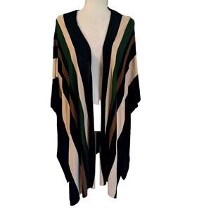 H&M Oversized Open Front Striped Cardigan